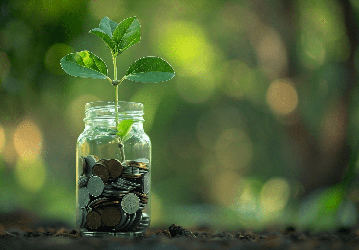 seedling, investment, coins